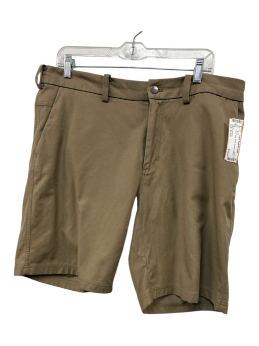 Lululemon Size Est XL Brown Solid Zip Fly Men's Shorts Brown / Est XL