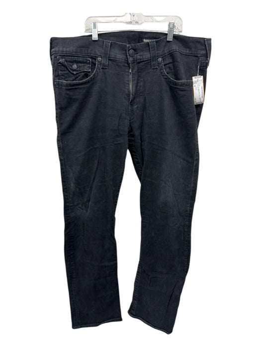 True Religion Size 38 Black Cotton Blend Solid Jean Men's Pants Black / 38