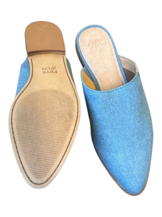 Frye Shoe Size 9.5 Blue Canvas Mules Blue / 9.5