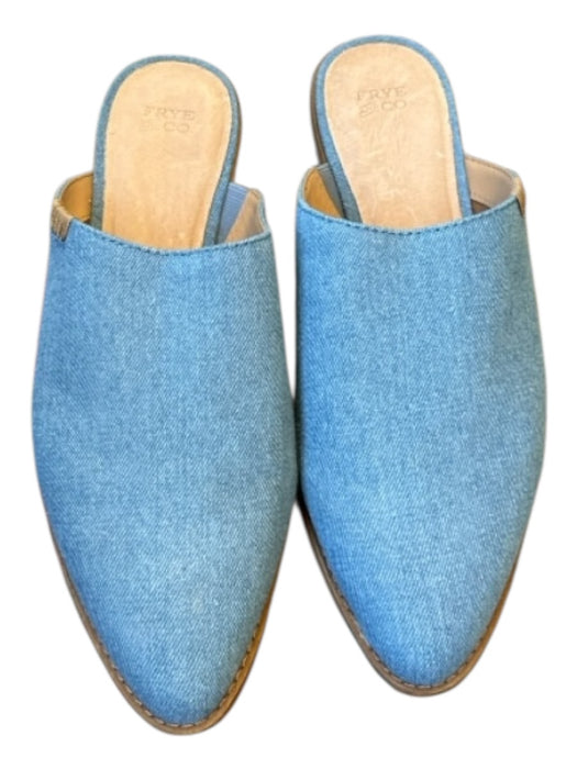 Frye Shoe Size 9.5 Blue Canvas Mules Blue / 9.5