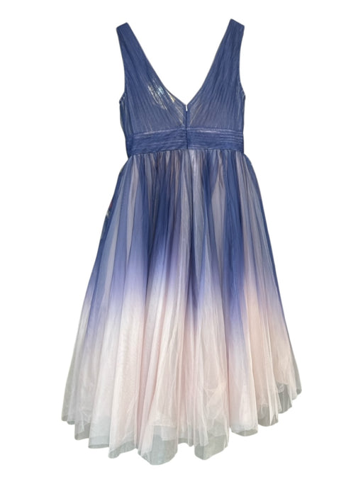 Mac Duggal Size 10 Purple & Peach Tulle Pleated Sleeveless Gown Purple & Peach / 10