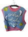 Queen of Sparkles Size S Blue & Pink Acrylic Knit Sequins Fruit Sweater Blue & Pink / S