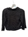 Ganni Size 36 Black Viscose & Cupro Collar Cropped Front Pocket Gold button Top Black / 36