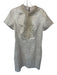 Lilly Pulitzer Size 12 Gold Rayon & Polyester Metallic Jacquard high neck Dress Gold / 12