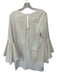 Betsy & Adam Size 10 White Polyester & Spandex V Neck Flare Sleeve Mini Dress White / 10