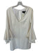 Betsy & Adam Size 10 White Polyester & Spandex V Neck Flare Sleeve Mini Dress White / 10