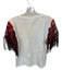 Queen of Sparkles Size S White Cotton & Spandex Sequins Fringe Top White / S