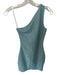 Superdown Size XS Baby Blue Polyester One Short Sleeve Metallic Side Zip Dress Baby Blue / XS