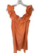 Victoria Dunn Size M Orange Cotton & Linen Flutter Cap sleeve Maxi Dress Orange / M