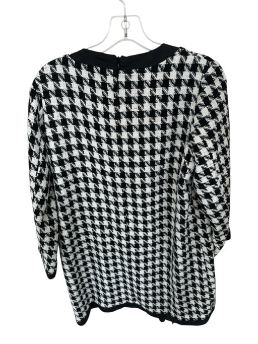 Pomander Place Size L black and white Polyester Houndstooth Gold Buttons Dress black and white / L