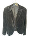 Theory Size M Black & Gray Velvet Long Sleeve Pinstripe 2 Button Jacket Black & Gray / M