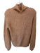 MKT Studios Size S Tan Mohair Blend Turtle Neck Loose Knit Long Sleeve Sweater Tan / S