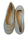 Chloe Shoe Size 36.5 Tan & Silver Suede Studded Scallop Detail Ballet Flats Tan & Silver / 36.5