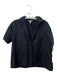 COS Size 2 Black Linen Shirt Sleeves Collared Button Down Cropped Top Black / 2