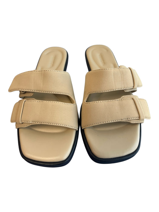 Vince Shoe Size 7 Brown Manmade Material Slip On Open Toe Buckle Detail Shoes Brown / 7