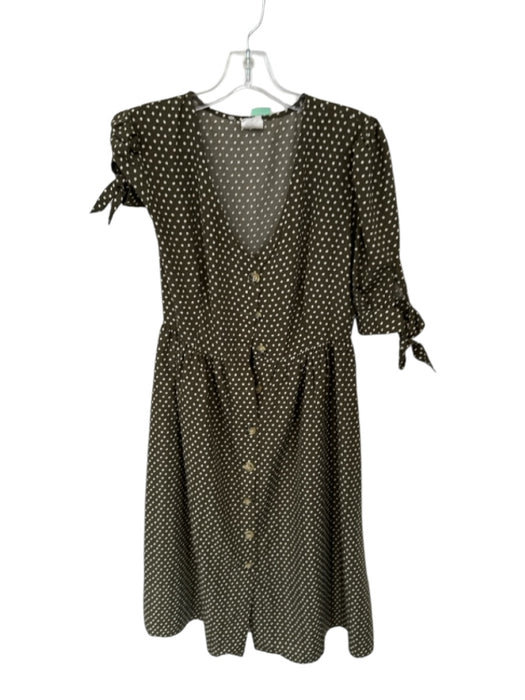 by Together Size L Green & White Polyester Short Sleeve Polka Dot Midi Dress Green & White / L