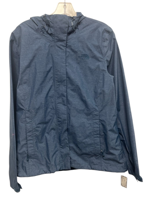 The North Face Size L Blue Synthetic Hood Jacket Blue / L