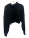 Spanx Size 2X Black Polyester & Modal Cropped Long Sleeve Funnel Neck Sweatshirt Black / 2X