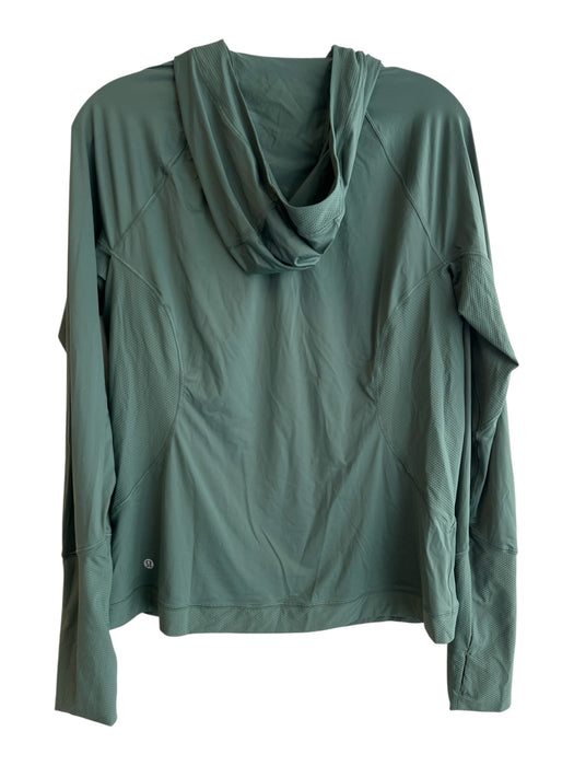 Lululemon Size Est M Green No Fabric Tag Hoodie Long Sleeve Vent Thumb Holes Top Green / Est M