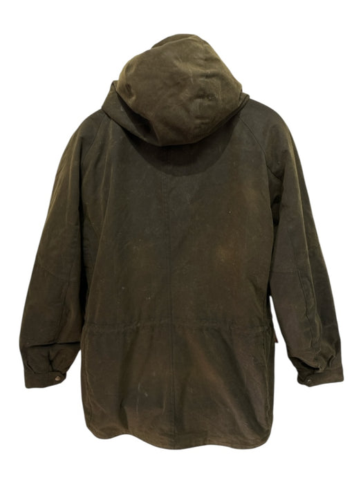 Barbour Size XL Green Coated Canvas Solid Hood Men's Jacket Green / XL