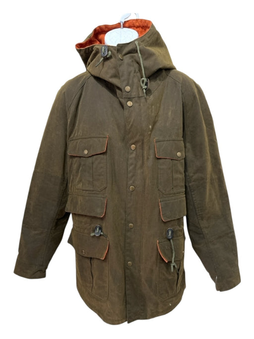 Barbour Size XL Green Coated Canvas Solid Hood Men's Jacket Green / XL