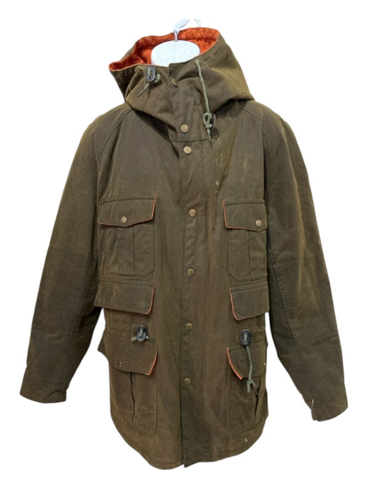 Barbour Size XL Green Coated Canvas Solid Hood Men's Jacket Green / XL
