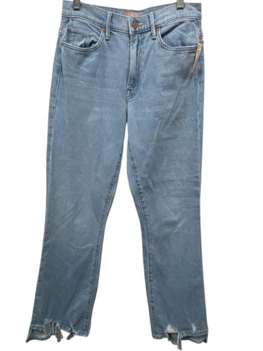 Mother Size 27 Light Wash Cotton Denim Zip Fly High Rise Slim Straight Jeans Light Wash / 27