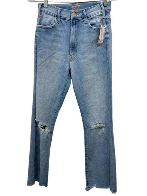 Mother Size 26 Light Wash Cotton Denim Zip Fly High Rise Slim Straight Jeans Light Wash / 26