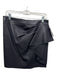 Worth Size 6 Black Leather Back Zip Gathered Ruffle Detail Mid Thigh Skirt Black / 6