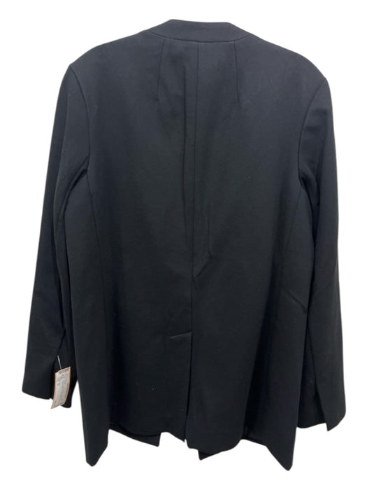 Spanx Size M Black Rayon & Nylon Long Sleeve Single Button Pockets Blazer Jacket Black / M