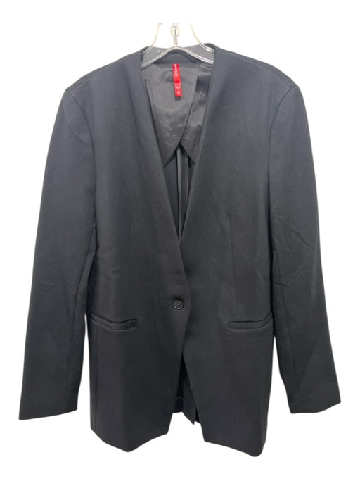 Spanx Size M Black Rayon & Nylon Long Sleeve Single Button Pockets Blazer Jacket Black / M