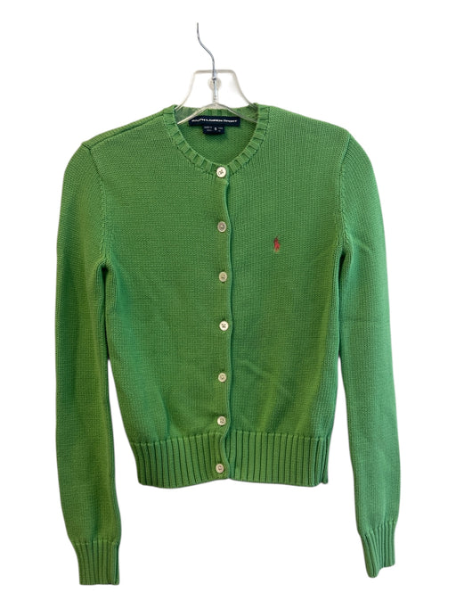 Ralph Lauren Sport Size Small Lime Green No Fabric Tag Button Up Sweater Lime Green / Small