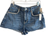 Pilcro Size 30 Med Dark Wash Cotton Blend Zip Fly Rhinestone 5 Pocket Shorts Med Dark Wash / 30