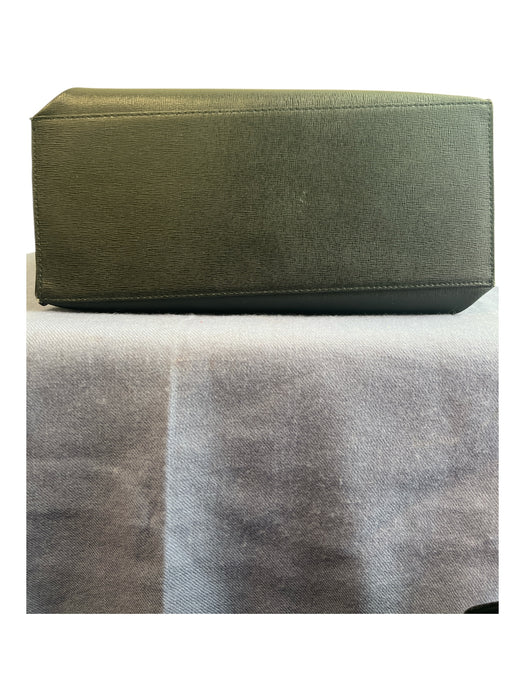 Furla Black Leather Interior Zip 2 handles Gold Hardware Bucket Bag Black / Medium