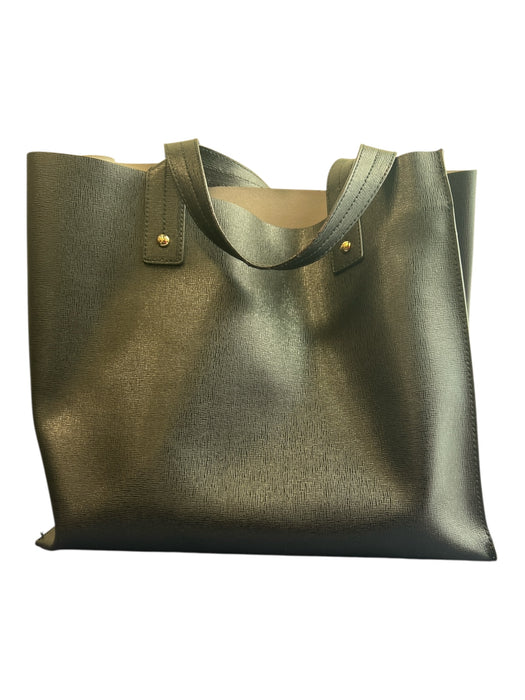 Furla Black Leather Interior Zip 2 handles Gold Hardware Bucket Bag Black / Medium