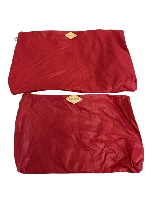 MZ Wallace Red Nylon Quilted Zip Up Removable Strap Shoulder Bag Red / L