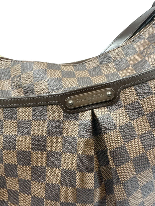Louis Vuitton Brown Coated Canvas Gold hardware Damier Ebene Zip Top Bag Brown / S