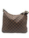 Louis Vuitton Brown Coated Canvas Gold hardware Damier Ebene Zip Top Bag Brown / S