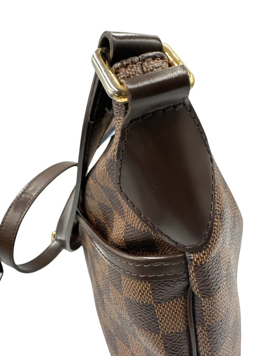 Louis Vuitton Brown Coated Canvas Gold hardware Damier Ebene Zip Top Bag Brown / S