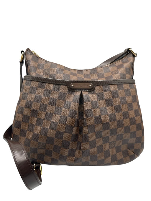 Louis Vuitton Brown Coated Canvas Gold hardware Damier Ebene Zip Top Bag Brown / S