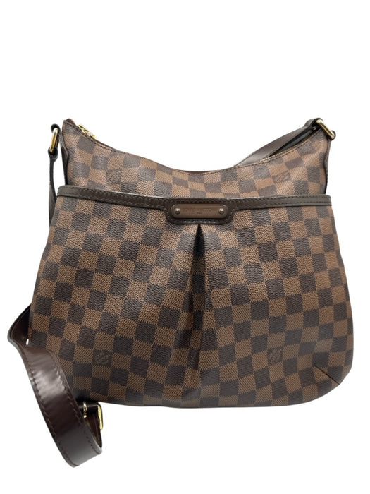 Louis Vuitton Brown Coated Canvas Gold hardware Damier Ebene Zip Top Bag Brown / S