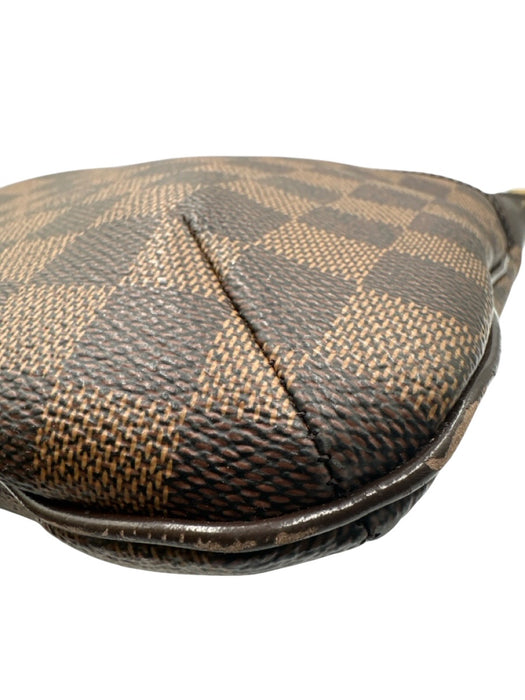 Louis Vuitton Brown Coated Canvas Gold hardware Damier Ebene Zip Top Bag Brown / S