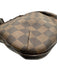 Louis Vuitton Brown Coated Canvas Gold hardware Damier Ebene Zip Top Bag Brown / S