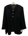 Louis Feraud Size 14 Black, Gold & Cream Wool Blend Gold Buttons Jacket Black, Gold & Cream / 14