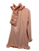 Elliatt Size M Peach Orange Polyester One Sleeve Ruffle Collar Long Sleeve Dress Peach Orange / M