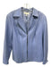 Escada Size 44 Periwinkle Blue Lamb leather Hook & Eye Stitch Detail Jacket Periwinkle Blue / 44