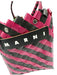 Marni Black & Pink Plastic Woven Top Handle Basket Bag Black & Pink / S