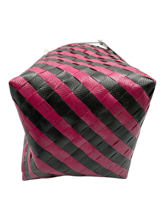 Marni Black & Pink Plastic Woven Top Handle Basket Bag Black & Pink / S