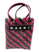 Marni Black & Pink Plastic Woven Top Handle Basket Bag Black & Pink / S