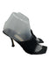 Jimmy Choo Shoe Size 38.5 Black Leather & Mesh Square Toe Mesh Thong Sandals Black / 38.5